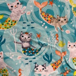 Cat mermaid Scrub Top
